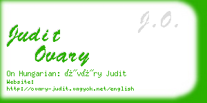 judit ovary business card